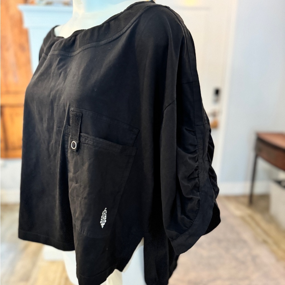 Free People Movement Black Oversized Tee Size Small NWOT